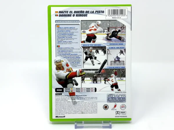 Parte trasera de NHL 2003 (ESP) (Rebajado) para XBOX, edición PAL España