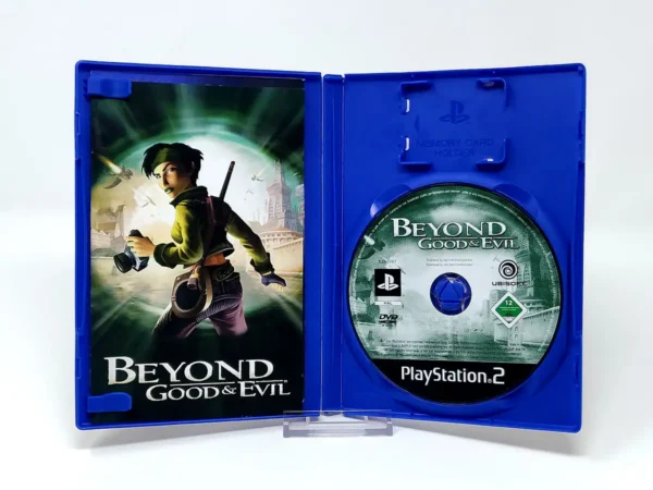 Interior del juego Beyond Good & Evil (FRA) para PlayStation 2 con disco y manual