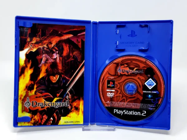 Interior del juego Drakengard (ESP) para PlayStation 2 con disco y manual