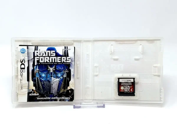 Interior del juego Transformers: La Venganza de los Caídos - Autobots Version (ESP) para Nintendo DS con disco y manual