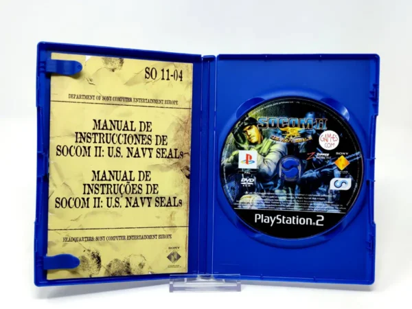 Lateral de la caja de SOCOM II: U.S. Navy SEALs (ESP) para PlayStation 2