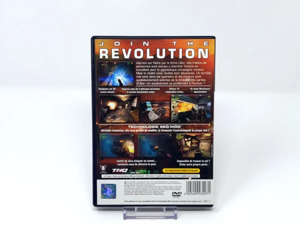 Parte trasera de Red Faction (FRA) para PlayStation 2, edición PAL Francia