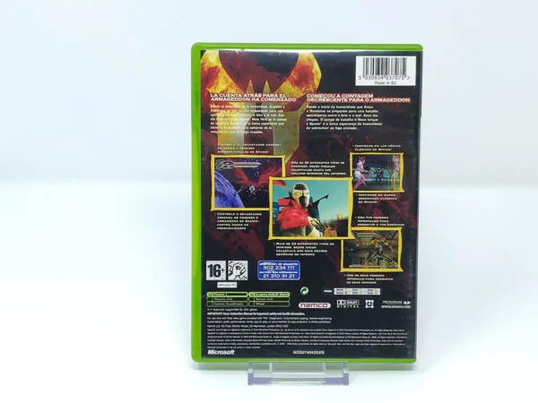 Interior del juego Spawn: Armageddon (ESP) para XBOX con disco y manual