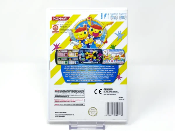 Parte trasera de Pop'n Rhythm (ESP) para Nintendo Wii, edición PAL España