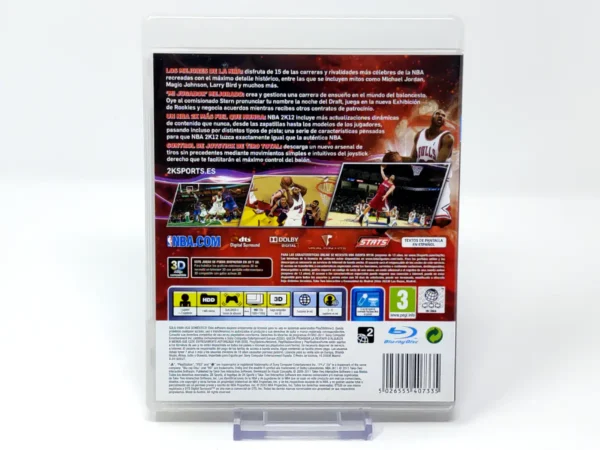 Parte trasera de NBA 2K12 (ESP) para PlayStation 3, edición PAL España