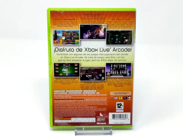Parte trasera de Xbox Live Arcade Unplugged Volume 1 (ESP) para XBOX 360, edición PAL España
