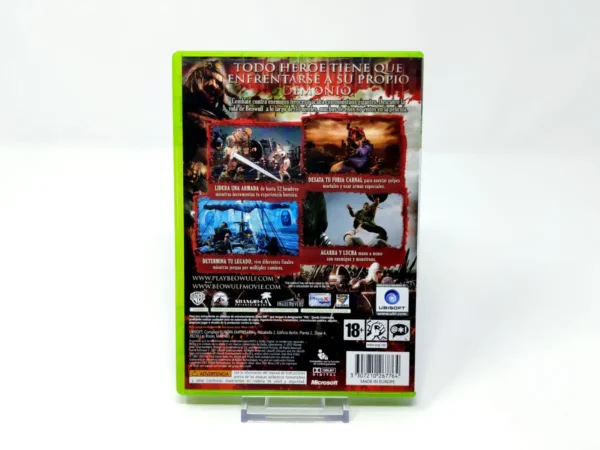 Parte trasera de Beowulf: The Game (ESP) para XBOX 360, edición PAL España