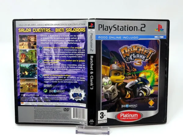 Ratchet & Clank 3 (ESP) (Platinum) (Carátula) para PlayStation 2, edición PAL España, de segunda mano