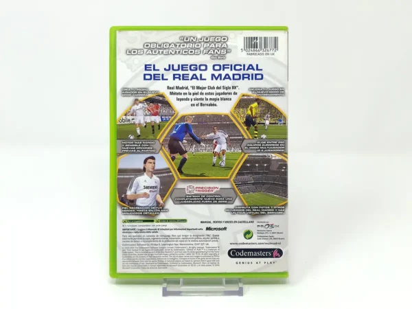 Parte trasera de Club Football 2005: Real Madrid (ESP) para XBOX, edición PAL España