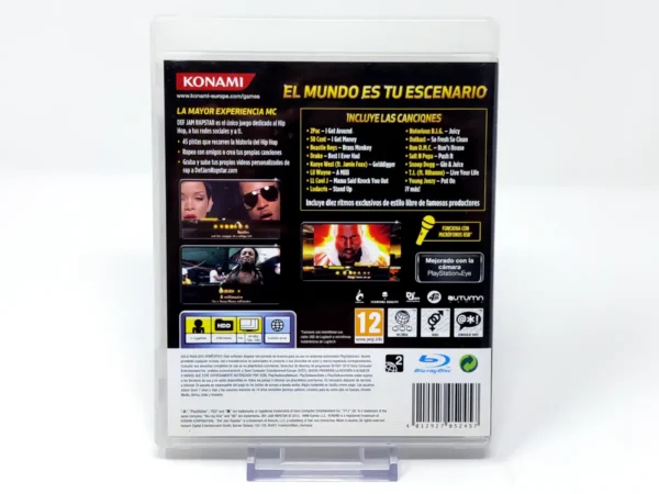Parte trasera de Def Jam: Rapstar (ESP) para PlayStation 3, edición PAL España