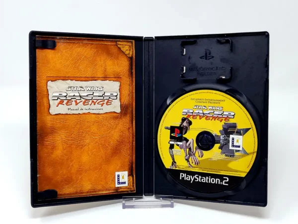 Interior del juego Star Wars: Racer Revenge (ESP) para PlayStation 2 con disco y manual