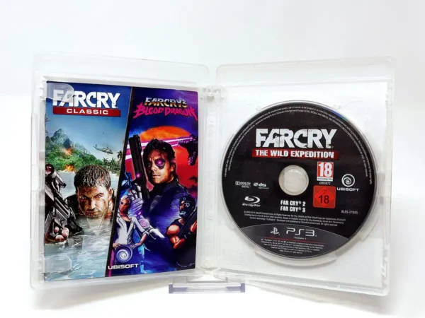 Interior del juego Far Cry: The Wild Expedition (ESP) para PlayStation 3 con disco y manual