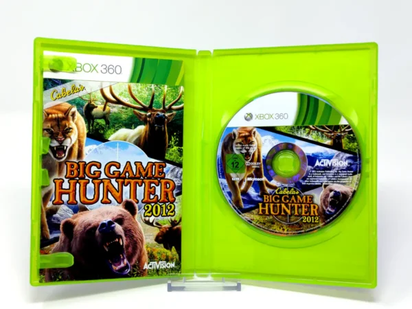 Interior del juego Cabela's Big Game Hunter 2012 (ESP) para XBOX 360 con disco y manual