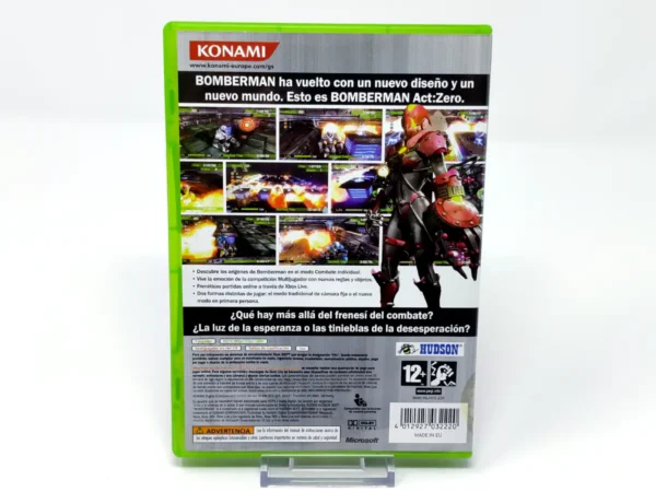 Parte trasera de Bomberman Act:Zero (ESP) (Rebajado) para XBOX 360, edición PAL España