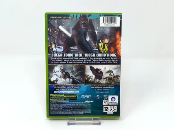 Parte trasera de Peter Jackson's King Kong (ESP) para XBOX, edición PAL España