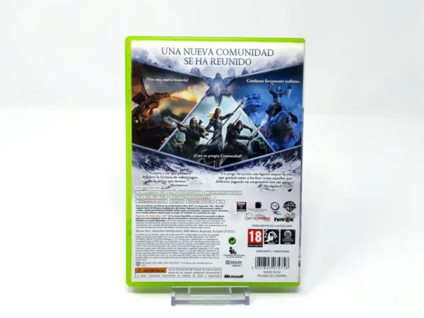 Parte trasera de El Señor de los Anillos: La Guerra del Norte (ESP) para XBOX 360, edición PAL España