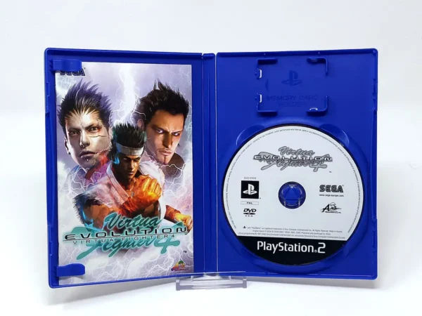 Interior del juego Virtua Fighter 4: Evolution  (ESP) para PlayStation 2 con disco y manual