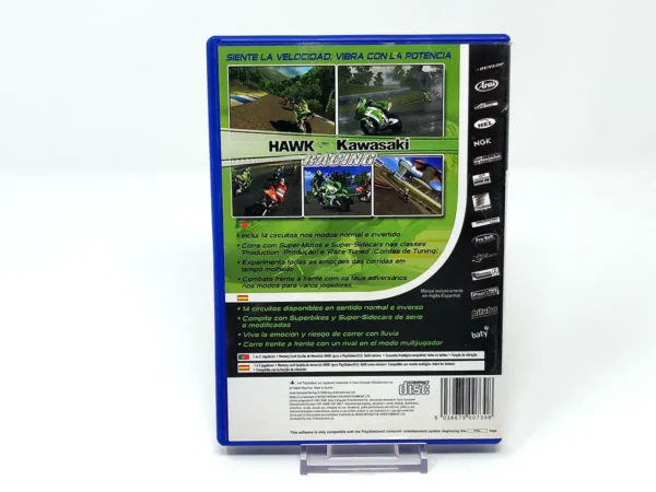 Parte trasera de Hawk Kawasaki Racing (ESP) (Rebajado) para PlayStation 2, edición PAL España