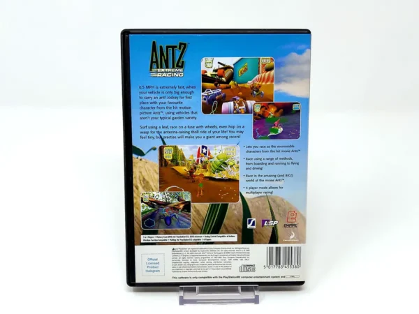Parte trasera de Antz  Extreme Racing (UK) (Versión 1) para PlayStation 2, edición PAL UK