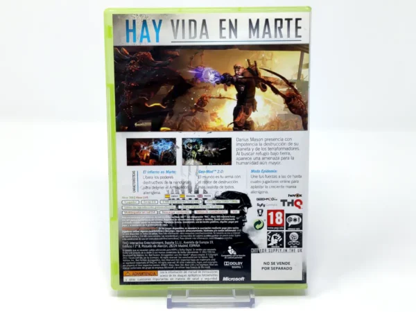 Parte trasera de Red Faction: Armageddon (Edición Comando y Reconocimiento) (ESP) para XBOX 360, edición PAL España