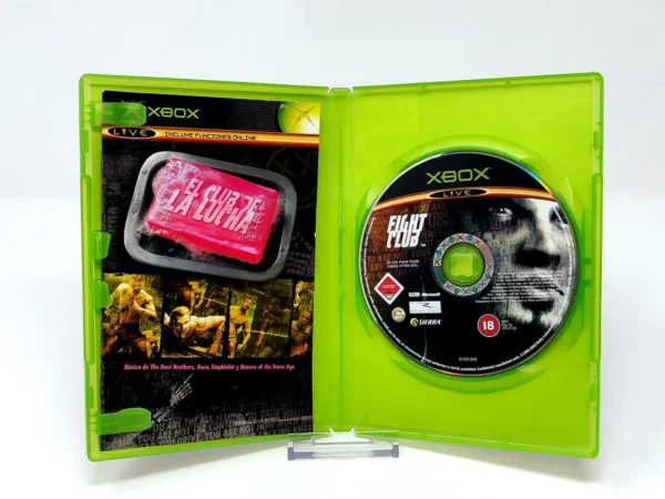 Interior del juego El Club de la Lucha (ESP) para XBOX con disco y manual
