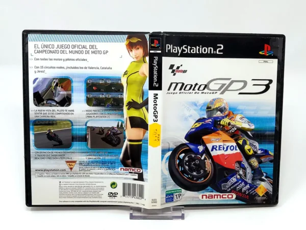 MotoGP 3 (ESP) (Carátula) para PlayStation 2, edición PAL España, de segunda mano