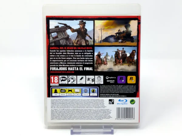 Parte trasera de Red Dead Redemption (ESP) (Con Mapa) para PlayStation 3, edición PAL España