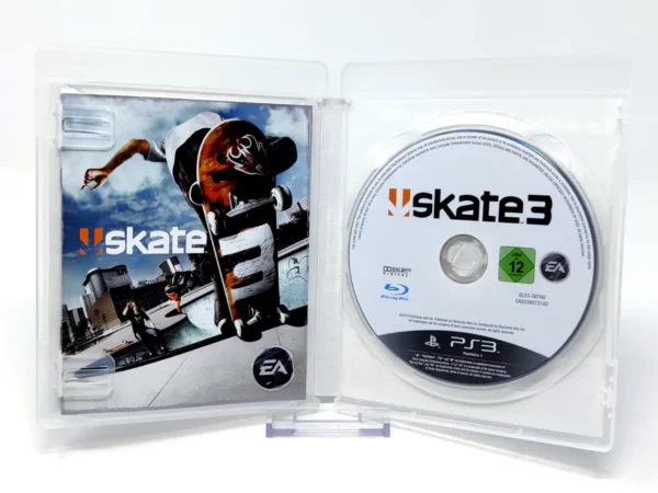 Interior del juego Skate 3 (ESP) para PlayStation 3 con disco y manual