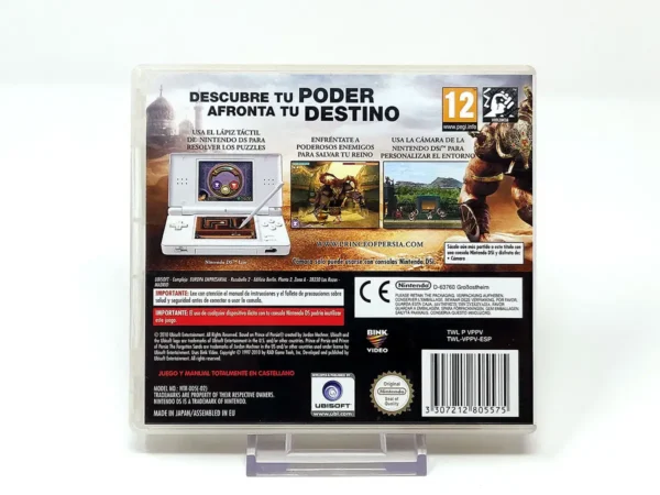Parte trasera de Prince of Persia: Las Arenas Olvidadas (ESP) para Nintendo DS, edición PAL España