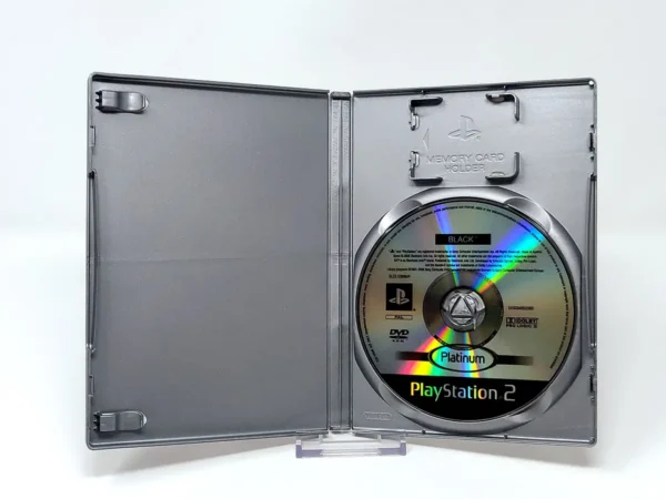 Interior del juego Black (FRA) (Platinum) (Rebajado) para PlayStation 2 con disco y manual