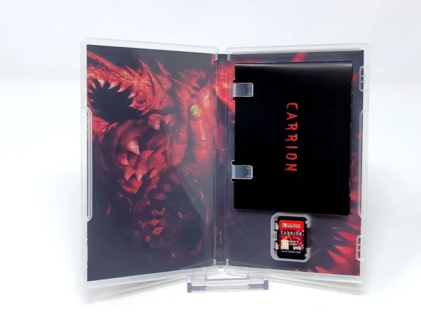 Interior del juego CARRION (ESP) para Nintendo Switch con disco y manual