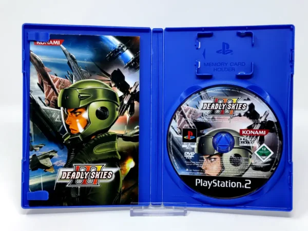 Interior del juego Deadly Skies III (ESP) para PlayStation 2 con disco y manual