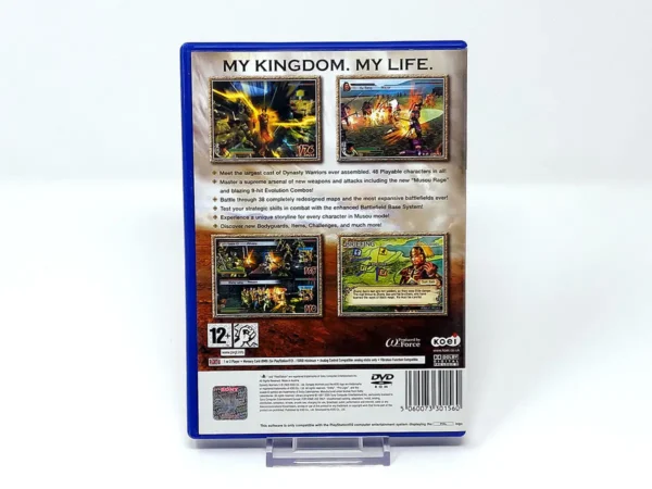 Parte trasera de Dynasty Warriors 5 (UK) para PlayStation 2, edición PAL UK
