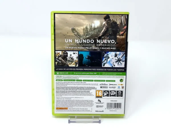 Parte trasera de Call of Duty: Ghosts (ESP) para XBOX 360, edición PAL España