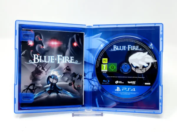 Interior del juego Blue Fire (ESP para PlayStation 4 con disco y manual