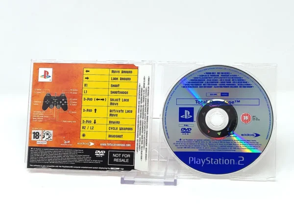 Parte trasera de Total Overdose (EUR) (Promo) para PlayStation 2, edición PAL