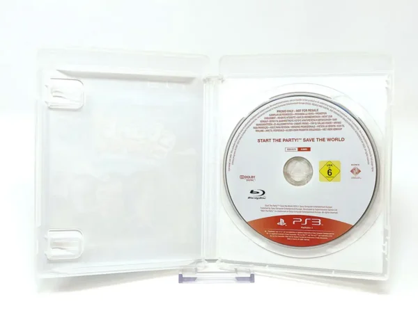 Interior del juego Start the Party! Save the World (ESP) (Promo) para PlayStation 3 con disco y manual