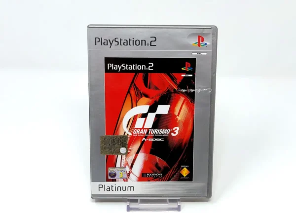 Portada de Gran Turismo 3: A-Spec (UK) (Platinum) para PlayStation 2, edición PAL UK, de segunda mano