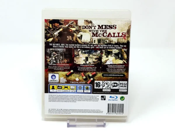 Parte trasera de Call of Juarez: Bound in Blood (UK) para PlayStation 3, edición PAL UK