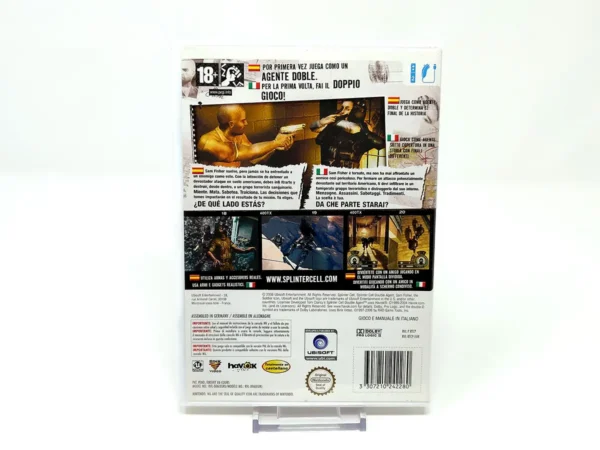 Parte trasera de Tom Clancy's Splinter Cell: Double Agent (ESP) (Rebajado) para Nintendo Wii, edición PAL España