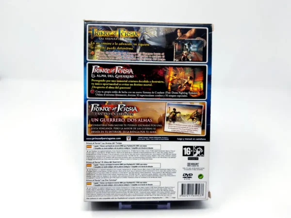 Parte trasera de Prince of Persia Trilogy (Colección Exclusiva) (ESP) para PlayStation 2, edición PAL España