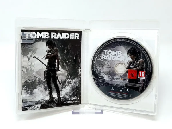 Interior del juego Tomb Raider (UK) para PlayStation 3 con disco y manual