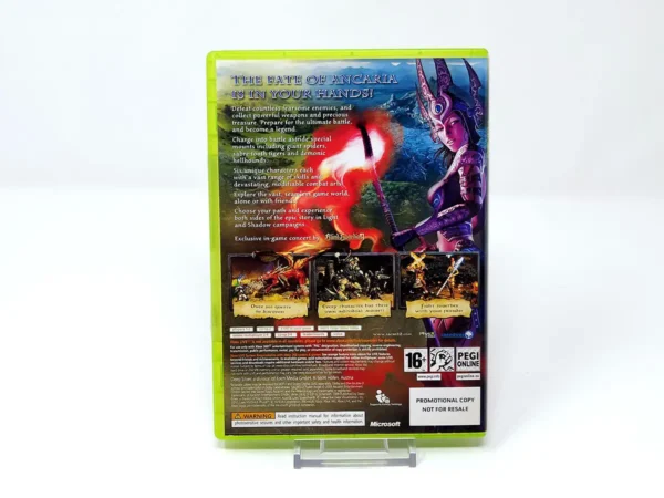 Parte trasera de Sacred 2 - Fallen Angel (UK) (Promo) para XBOX 360, edición PAL UK