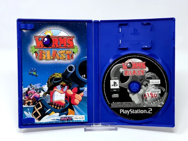 Interior del juego Worms Blast (ESP) (Rebajado) para PlayStation 2 con disco y manual
