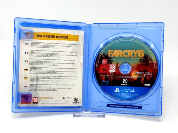 Interior del juego Far Cry 6 (Gold Edition) (ITA) para PlayStation 4 con disco y manual