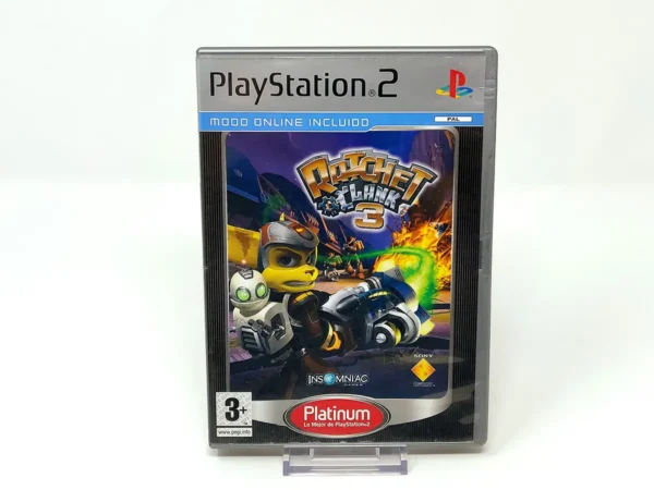 Portada de Ratchet & Clank 3 (ESP) (Platinum) para PlayStation 2, edición PAL España, de segunda mano