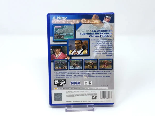Parte trasera de Virtua Fighter 4: Evolution  (ESP) para PlayStation 2, edición PAL España