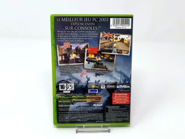 Parte trasera de Call of Duty: Le Jour de Gloire (FRA) para XBOX, edición PAL Francia