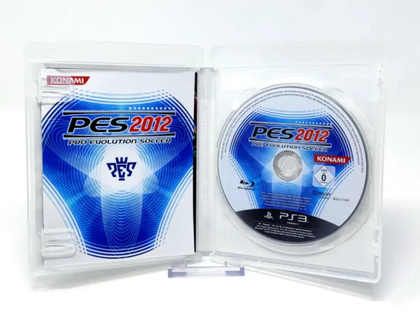 Interior del juego PES 2012: Pro Evolution Soccer (ESP) para PlayStation 3 con disco y manual