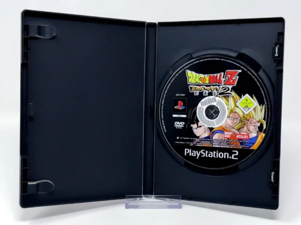 Interior del juego Dragon Ball Z: Budokai 2 (ESP) (Rebajado) para PlayStation 2 con disco y manual